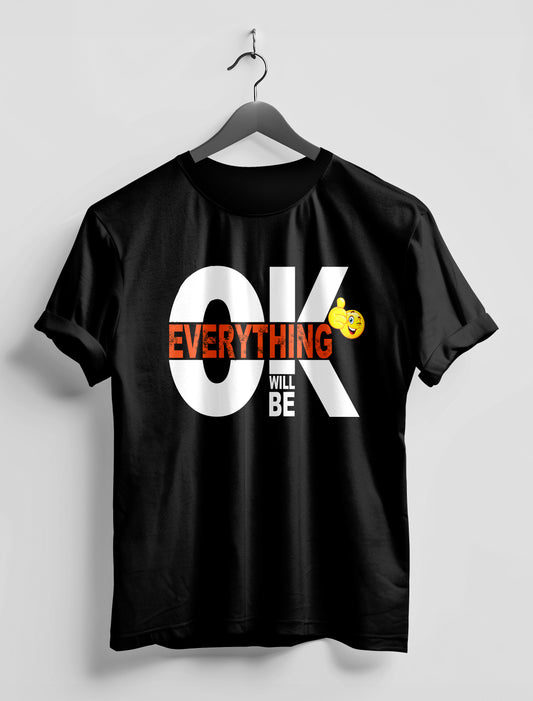 Men's Black Rounded Neck T Shirt